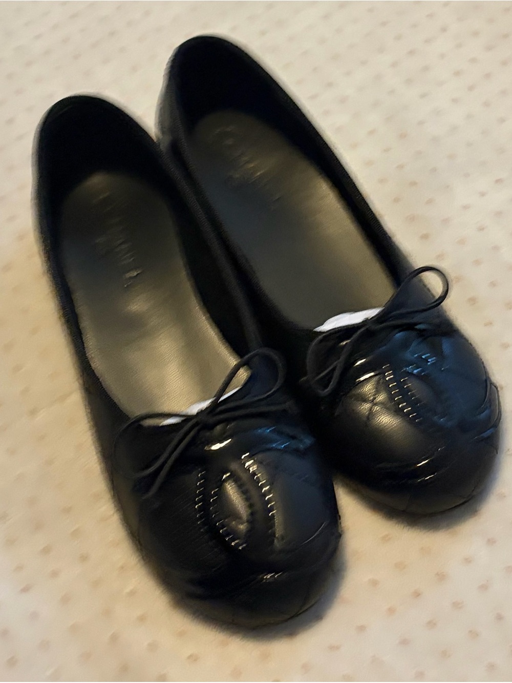 CHANEL Black Ballet Flats
